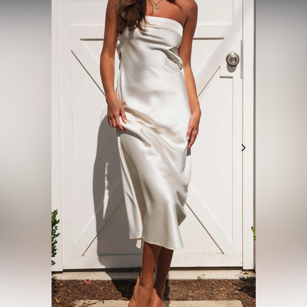 Champagne Strapless Dress